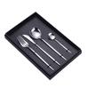 Juego de Cubiertos Estilo Occidental de Acero Inoxidable 304 para Uso Doméstico, Alto Valor Estético, Cuchillo para Bistec, Tenedor y Cuchara Estilo Ins, Juego de Tres Piezas en Caja de Regalo