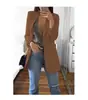 Desejo Amazon 2025 Moda Europeia e Americana Cardigã Slim com Lapela Elegante Blazer de Terno para Mulheres