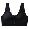 Sutiã Sem Costura Ajustável com Fecho Frontal para Mulheres de Meia-Idade e Idosas, Sutiã de Mãe, Sutiã Estilo Colete Jacquard Embossado, Tamanho Grande, Estilo Fino