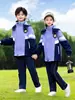 Uniformes Escolares Primários, Uniformes de Classe de Outono, Conjuntos de Jaqueta de Três Peças para Crianças, Uniformes Destacáveis de Primavera e Outono para Jardim de Infância, Roupas de Inverno