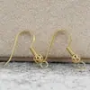 Acessórios de jóias DIY feitos à mão 24k acessórios 19 * 19mm brincos gancho de orelha jóias femininas de latão material de prata A344
