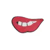 Etiqueta Bordada por Computadora Etiqueta de Tela con Cuentas Pegatina Bordada Ojo Labial Insignia de Tela Accesorios para Ropa Parche DIY Pegatina de Tela