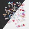 20 mariposas de vidrio de colores variados con pétalos de nube auspiciosos, hechas a mano, horquillas antiguas, pulseras, collares, accesorios, venta directa de fábrica