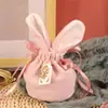 Bolsa de Dulces Orejas de Conejo Bolsa de Dulces de Terciopelo para Boda Tela de Terciopelo para Boda Caja de Dulces para Boda Bolsa de Regalo Caja de Regalo
