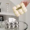 Caja de pañuelos de cerámica para escritorio Portarrollos de servilletas Sala de estar Estilo Ins Adorno de algodón de azúcar Decoración Almacenamiento Estilo Ins