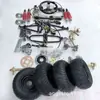 Acessórios para Kart Modificado Feito em Casa motocicleta de quatro rodas freios a disco dianteiro e traseiro suspensão esquerda direção eixo traseiro de 1 metro pneus de 6 polegadas