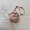 Nova Bolsa de Mão com Padrão de Lichia Outono 2026, Alta Qualidade Cor Sólida Fashionable Casual Bolsa Transversal Tipo Balde