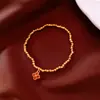 Conjunto de Joias Versátil Anel e Pulseira Florais Banhados a Ouro 24K Vintage Retro Luxo para Mulheres