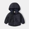 Ropa Rush de Otoño 2023 para Niños con Forro Polar, Herramientas Japonesas, Bolsillo Grande, Ropa Exterior con Capucha, Estilo Casual, Abrigo para Niños