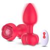 Enchufe Anal Luminoso de Comercio Exterior Control Remoto Inalámbrico Masturbación Masculina y Femenina Flirteo Estimulación de la Zona Posterior Expansión Anal Productos Sexuales para Adultos Venta al por Mayor