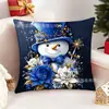 Funda de almohada nueva de Temu transfronteriza serie navideña para sofá, mesita de noche, ambiente festivo, funda de cojín decorativa en stock