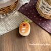Nuevo colgante de muñeca de pan de pastel gourmet, corazón de niña, llavero de bolsa que combina con todo, colgante de muñeca lindo y creativo