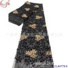 Vestido con lentejuelas de plantas suaves bordadas a máquina, malla suave tejida por urdimbre, cheongsam morado, tejido teñido europeo y americano.