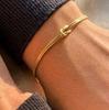 Conjunto de 2 pulseras personalizadas con nudo nuevo transfronterizo europeo y americano, pulsera creativa, sencilla, de moda, ligera y de lujo para parejas.