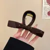 Horquilla grande simple con lazo para mujer 2024 nuevo estilo moño cabello parte posterior de la cabeza otoño e invierno clip de tiburón de alta gama