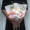 284Ins Manta Flor Eterna Jabón Artificial Ramo de Rosas Regalo de Cumpleaños para Novia, Mejor Amiga, Regalo de San Valentín