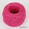 Cuerda de cáñamo de colores cuerda para manualidades DIY cuerda para embalaje hecho a mano decoración de cuerda de cáñamo florero funda para taza de arpillera venta al por mayor de fábrica