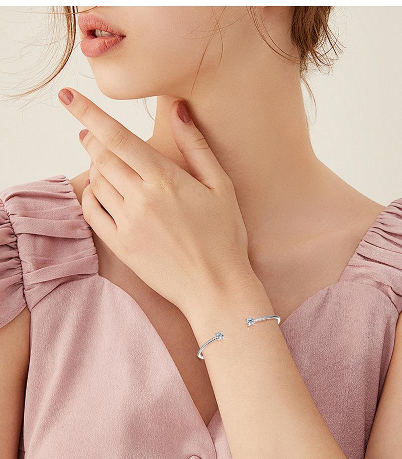 双钻莫桑钻石手镯