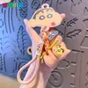 Chaveiro Autêntico do Crayon Shin-Chan Boneco Animal Pequeno Pingente Mochila de Estudante Chaveiro Boneco Aveludado Pingente