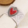 Europeo y Americano Transfronterizo Personalidad Exagerada Retro Religioso Múltiple Sagrado Corazón Colgante Collar Aretes para Mujer Diseño Plata Corazón