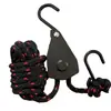 Cuerda colgante ajustable para exteriores con gancho, no necesita construir un toldo, tensor de cuerda para acampar, ajustador de hebilla de polea