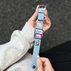 Adequado para Applewatchs10/11 Pulseira de Relógio Gato Bordado em Jeans Pulseira Apple S9 Couro Outono e Inverno Feminino Pulseira de Relógio S8