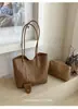 Bolso Tote Retro Estilo Coreano Textura Tejida Gran Capacidad Bolso de Mano Nuevo Casual Sensación de Alta Gama para Viajar Bolso de Hombro Único