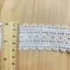 Renda de seda de leite branca solúvel em água, 4 cm de largura, renda de renda, código de barras a laser, tecido à mão, acessórios para vestido feminino