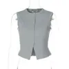 Ropa de Mujer de Venta Caliente Europea y Americana 2025 Invierno Nueva Moda Estilo Callejero Cárdigan Botón Versátil Chaleco Tejido Mujer Venta al por Mayor