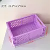Caixa de Armazenamento Dobrável para Mesa, Porta-Canetas para Estudantes, Armazenamento de Itens Diversos, Cesta para Armazenamento de Cosméticos, Pequena Cesta Empilhável