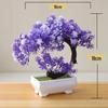 Bonsai de planta artificial, árvore pequena artificial, vaso de flores de plástico, planta verde em vaso, flor artificial, ornamentos de flores em vaso (atacado)