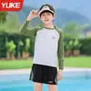 Traje de baño para niños, Protección solar, Secado rápido, Talla grande, Conjunto de traje de baño de dos piezas para niños, Equipo de natación profesional para estudiantes