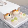 Caja Portátil Grande de Cuatro a Seis Compartimentos para Rollo de Pastel, Magdalenas, Cajas de Snacks, Caja Transparente para Empaque de Postre de Tostada
