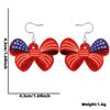 Pendientes del Día de la Independencia de Amazon Joyería Europea y Americana Fiesta Decoración de Fiesta Pendientes Brillantes Estrella Bandera Pendientes de Mariposa