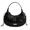 Bolso Nuevo Estilo Acolchado Media Luna Estilo Chanel para Mujer, Bolso Cruzado con Cadena de Diseño Único, Bolso Dumpling