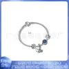 Pulseira Pandora S925 Cobre Branco Banhado a Prata Novo Rosa Amor Versátil Folhas Banho Leve Luxo Pulseira Pulseira
