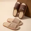 Pantuflas de Lino Transpirables, Absorbentes de Sudor y Antiolor de EVA para Hombre, Primavera y Otoño, para el Hogar, Interiores, Pareja, Silenciosas, Antideslizantes para Mujer, Todas las Estaciones