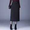 Falda Bodycon de Color Sólido Simple de Corte Recto para Mujer, Nueva Falda Adelgazante de Cintura Alta Otoño/Invierno 2026, Elegante Falda Lápiz para el Trabajo