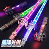 Genial espada láser telescópica de Star Wars, auténtica, luminosa, con destellos nocturnos, palo luminoso, juguete de fábrica.