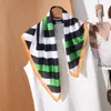 Pañuelo Cuadrado Estampado Retro Francés de 70 cm para Mujer, Pañuelo de Seda de Alta Gama para el Trabajo, Elegante y con Estilo, Combinado con una Blusa y un Pañuelo Pequeño