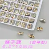 Rhinestones de Uñas K9 de Alta Calidad, Color Champaña, Multifacéticos, Vidrio de Base Puntiaguda, Forma Irregular Grande, Súper Brillantes, Diamantes de Imitación para Uñas