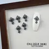 Venta Caliente Aleación Cruz Clavo Arte Decoraciones Punk Chica Picante Estilo Versátil Cruz Pistola Negro DIY Accesorios para Uñas