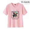 ONE PIECE Camiseta Estampada de Lufei de One Piece Top Delgado Manga Corta Camiseta de anime Transfronteriza