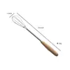 Batidor de Huevos de Nogal Acero Inoxidable 304 Mango Largo Palo para Remover Batidor Manual Horneado Huevo Crema Cocina Casera