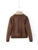 Ropa Nueva para Mujer de Otoño e Invierno 2025 Europea y Americana Transfronteriza, Chaqueta Casual de Moda de Gama Alta con Integración de Cuero y Piel para Mujer