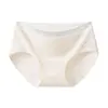 Calcinha de algodão para meninas, cintura média, color block, macia como nuvem, amiga da pele, respirável, previne assaduras, cueca tipo triângulo de alta elasticidade 9094