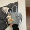 Bolso de Mano Pequeño Estampado Color-Blocking de Primavera para Mujer 2026 Nueva Moda Versátil Bolso Cubo Texturizado Bolso de Hombro Cruzado