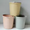 Bote de Basura de Plástico para el Hogar Sala de Estar Cocina Baño Gran Capacidad sin Tapa Gran Calibre Anillo de Presión Engrosado