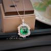 Vintage Estilo antiguo cultivo esmeralda diamante colgante torre de azúcar femenino industria pesada diamante completo azul real Encuentra color diamante tesoro