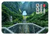 Ímãs de Geladeira de Vidro para Cultura e Turismo de Zhangjiajie Múltiplos Estilos Padrões de Marcos da Cidade do Canyon da Montanha Azulejos Magnéticos de Vidro Retangulares